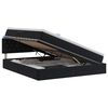 vidaXL LED-Speicherbett mit Matratze Schwarz 160 x 200 cm Samt