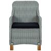 vidaXL 3-tlg. Garten-Lounge-Set mit Auflagen Poly Rattan Hellgrau