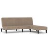 vidaXL Schlafsofa 2-Sitzer mit Hocker Taupe Mikrofasergewebe