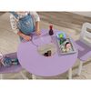 KidKraft Kindertisch-Set mit Stauraum und St&uuml;hlen Rund Lavendel & Wei&szlig;