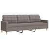 vidaXL 3-Sitzer-Sofa Taupe 210 cm Stoff