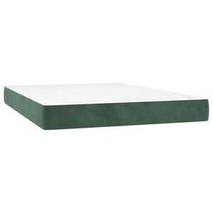 vidaXL Taschenfederkernmatratze Mittel Dunkelgr&uuml;n 140x190x20 cm Samt