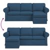 vidaXL Sofa 180cm Blau Metall