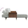 vidaXL Schlafsofa in L-Form Hellgrau 279x140x70 cm Samt