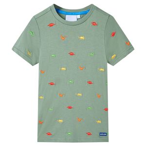 vidaXL Kinder-Kurzarmshirt Khaki 116