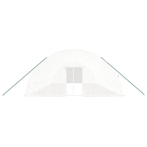 vidaXL Gew&auml;chshaus mit Stahlrahmen Wei&szlig; 72 m&sup2; 12x6x2,85 m