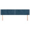 vidaXL Kopfteil mit Ohren Dunkelblau 203x16x78/88 cm Samt