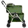 vidaXL Hundewagen für 2 Hunde Faltbar Grün 83x48x97 cm Oxford-Gewebe