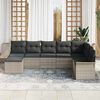 vidaXL Gartensofa-set mit Kissen 8 pcs Hellgrau Poly-Rattan
