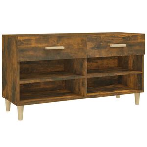 vidaXL Schuhschrank R&auml;uchereiche 102x35x55 cm Holzwerkstoff