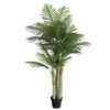 vidaXL Palme K&uuml;nstlich mit 3 St&auml;mmen Gr&uuml;n 180 cm PP