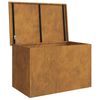 vidaXL Au&szlig;enlagerbox Rostig 80 x 50,5 x 50 cm Stahl