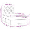 vidaXL Boxspringbett mit Matratze Dunkelbraun 120x190 cm Stoff
