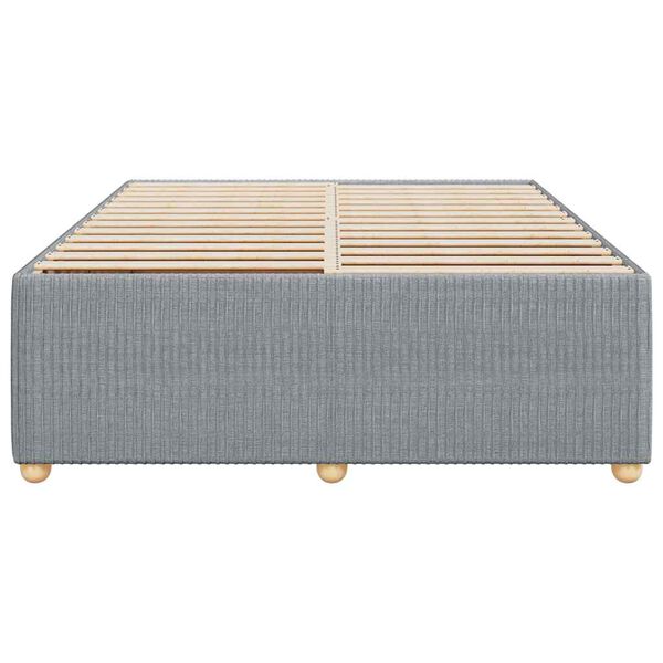 vidaXL Bettgestell ohne Matratze Hellgrau 140x200 cm Stoff
