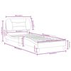 vidaXL Bettgestell ohne Matratze "Hvar" Creme 90x190 cm Stoff