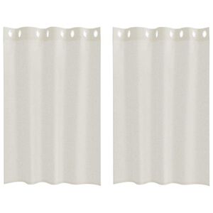 vidaXL Voile-Vorhang 2 stk. Creme 140 x 140 cm Polyester