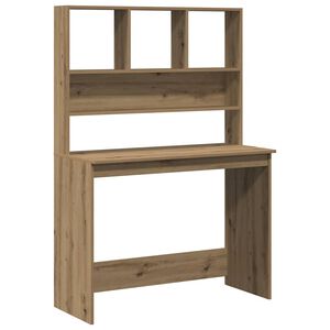 vidaXL Schreibtisch mit Regal Artisan-Eiche 102x45x148cm Holzwerkstoff