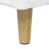 vidaXL Knopf Hocker mit Kissen Wei&szlig; 60 x 60 x 45 cm Kunstleder