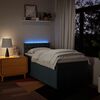 vidaXL Boxspringbett mit Matratze Blau 90x200 cm Stoff