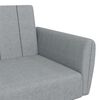 vidaXL Schlafsofa 2-Sitzer mit Fußhocker Hellgrau Stoff