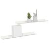 vidaXL Schwebendes Regal 2 pcs Wei&szlig; 60 x 8,5 x 2,5 cm Stahl