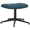vidaXL Relaxsessel mit Hocker Blau Samt