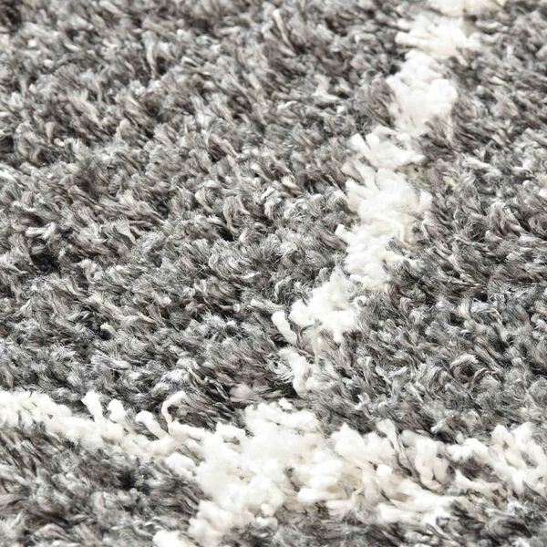 vidaXL Teppich Spalier Grau 230 x 160 cm Polypropylen