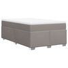 vidaXL Boxspringbett mit Matratze Taupe 120x190 cm Stoff