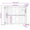 vidaXL Gartentor 100x75 cm Cortenstahl Quadratisches Design