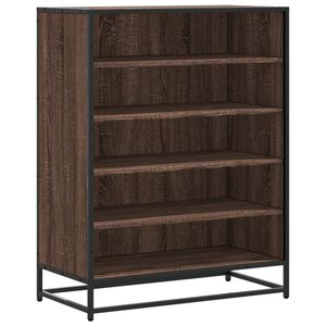 vidaXL Schuhschrank Eichen-Optik 75x38x97,5 cm Holzwerkstoff Metall