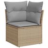 vidaXL Garten-Sofa-Set mit Kissen mit Kissen 9 pcs Beige und Hellgrau