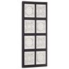 vidaXL Handgeschnitztes Wandpaneel MDF 40x80x1,5 cm Schwarz und Wei&szlig;