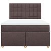 vidaXL Boxspringbett mit Matratze Dunkelbraun 140x200 cm Stoff
