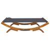 vidaXL Sonnenliege 165x188,5x46 cm Bugholz Massiv Anthrazit