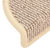 vidaXL Stufenmatten 15 Stk. 65x21x4 cm Wei&szlig; und Braun Halbrund Gro&szlig;