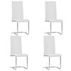 vidaXL Freischwinger 4 Stk. Wei&szlig; Kunstleder