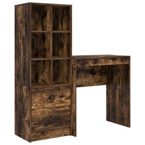 vidaXL Schreibtisch Ger&auml;ucherte Eiche 115,5 x 40 x 127 cm 2 stk.