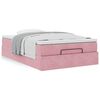 vidaXL Ottoman-Bett mit Matratze Rosa 120x200 cm Samt