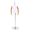 vidaXL Verstellbares 120-157 cm Mannequin mit Basis Unisex PP Wei&szlig;