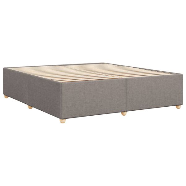 vidaXL Bettgestell ohne Matratze Taupe 180x200 cm Stoff