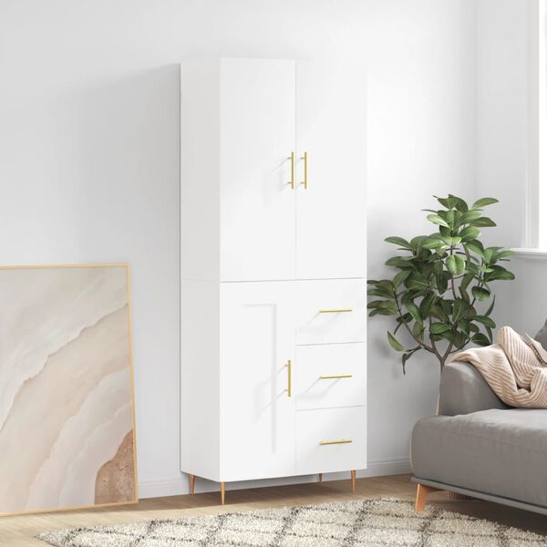 vidaXL Highboard Wei&szlig; 69,5x34x180 cm Holzwerkstoff