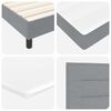 vidaXL Boxspringbett mit Matratze Hellgrau 200 x 200 cm Stoff