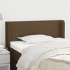 vidaXL Kopfteil mit Ohren Dunkelbraun 103x16x78/88 cm Stoff