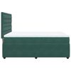 vidaXL Boxspringbett mit Matratze Dunkelgr&uuml;n 160x200 cm Samt
