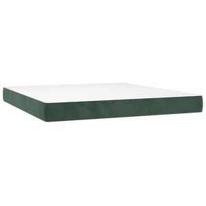 vidaXL Taschenfederkernmatratze Mittel Dunkelgr&uuml;n 160x200x20 cm Samt