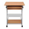Computertisch Computerwagen PC Tisch B&uuml;rotisch Laptop auf Rollen braun