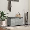 vidaXL Flurbank mit Kissen mit Speicher Beton Grau 80 x 46 x 46 cm