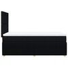vidaXL Boxspringbett mit Matratze Schwarz 100x200 cm Stoff