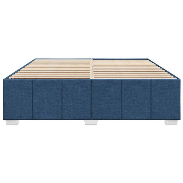 vidaXL Bettgestell ohne Matratze Blau 200x200 cm Stoff