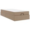 vidaXL Bettgestell mit Matratze mit Matratze 2 pcs Hellbraun PVC